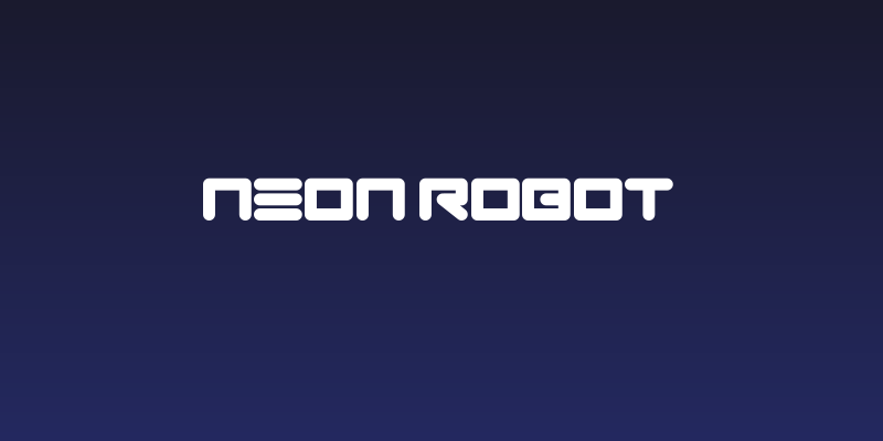 Neon Robot Social Header