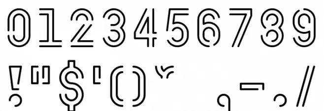 Neon Sans Font OTHER CHARS