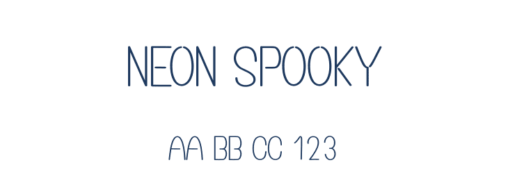 Neon Spooky Font Preview