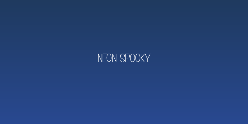 Neon Spooky Social Header
