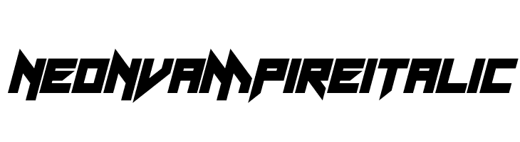 Neon Vampire Italic  Fuentes Gratis Descargar