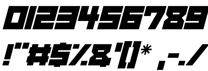 Neon Vampire Italic Font OTHER CHARS