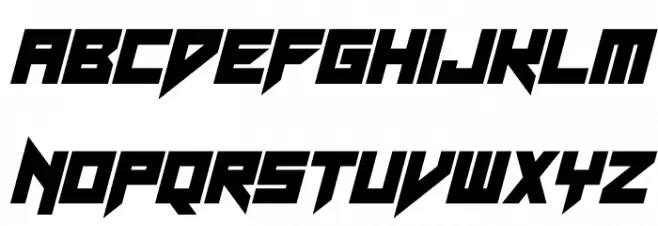 Neon Vampire Italic Caratteri MAIUSCOLE