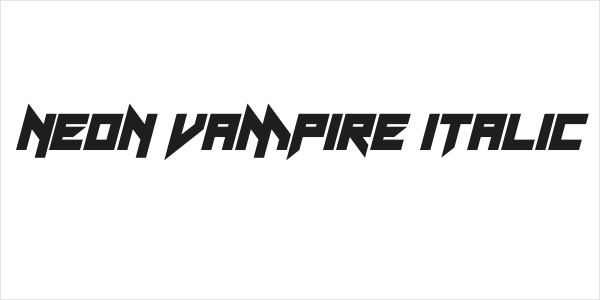 Neon Vampire Italic Logo
