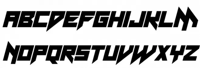 Neon Vampire Italic Font Litere mici