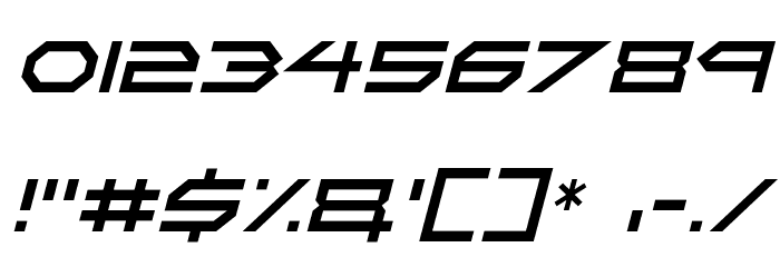 Neon Vortex Italic Font OTHER CHARS