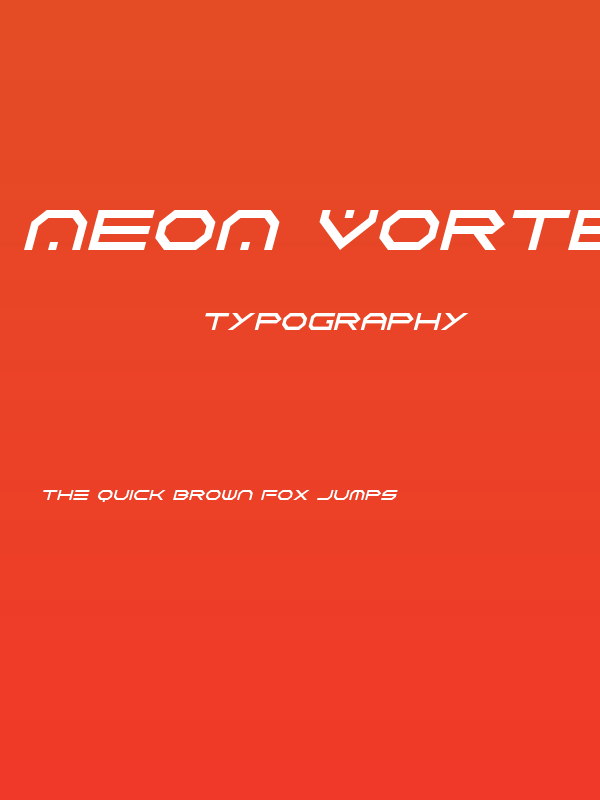 Neon Vortex Italic Poster