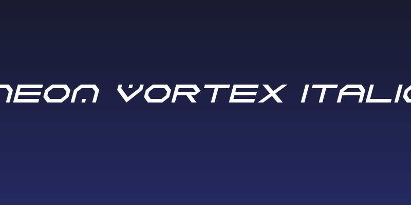 Neon Vortex Italic Social Header