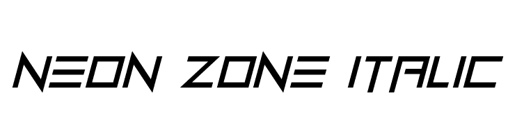 Neon Zone Italic  Frei Schriftart Herunterladen