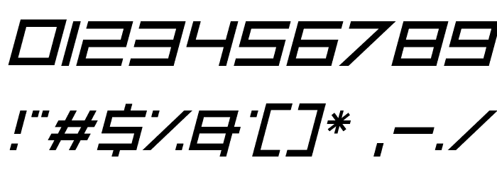 Neon Zone Italic Font OTHER CHARS