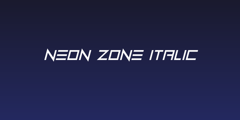 Neon Zone Italic Social Header