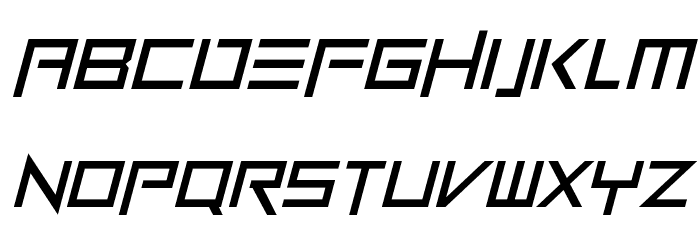 Neon Zone Italic Font LOWERCASE