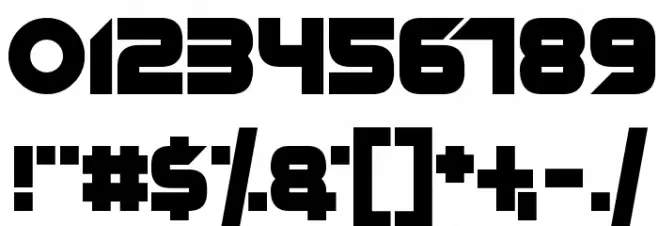 Neon machine Font OTHER CHARS