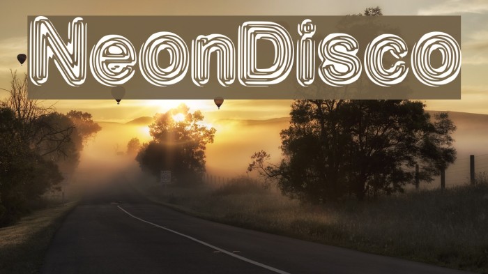 NeonDisco Font examples