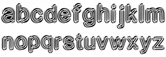 NeonDisco Caratteri MINUSCOLO