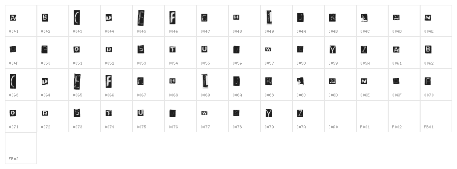 NeonTaste Character Map