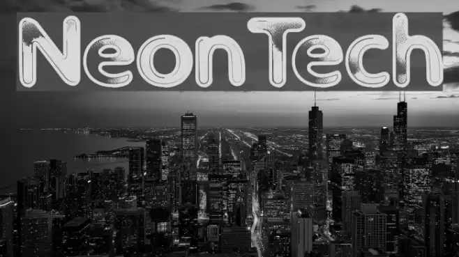 NeonTech Font examples