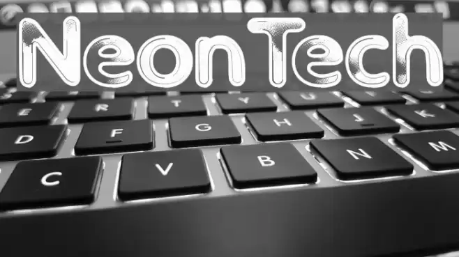 NeonTech Font examples