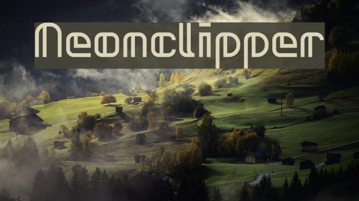 Neonclipper Font examples