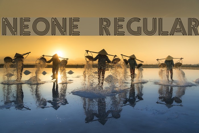 Neone Regular Font examples