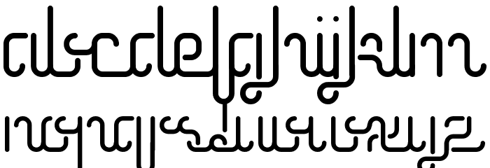Neonic Regular Font LOWERCASE