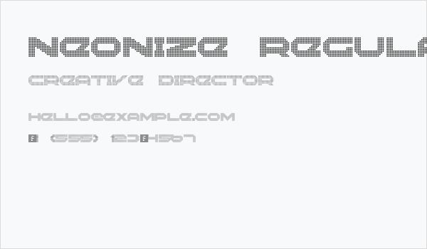 Neonize Regular Business Card