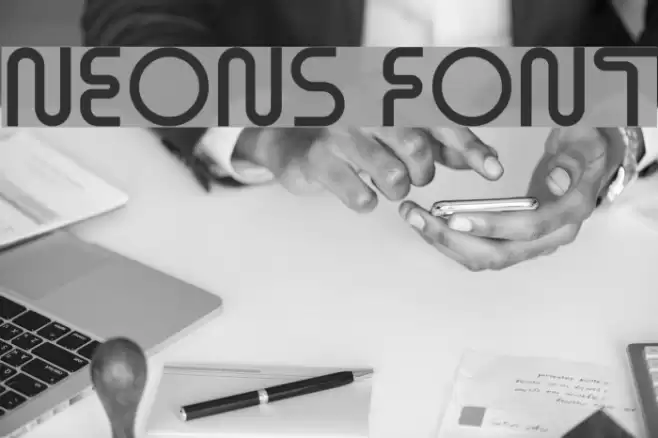 Neons Font examples