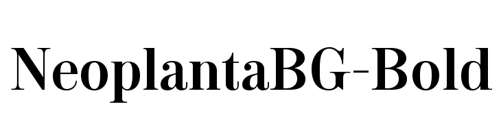 NeoplantaBG-Bold Font