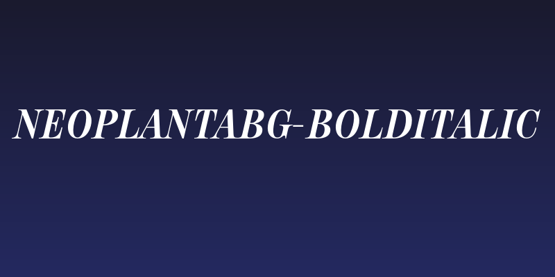 NeoplantaBG-BoldItalic Social Header