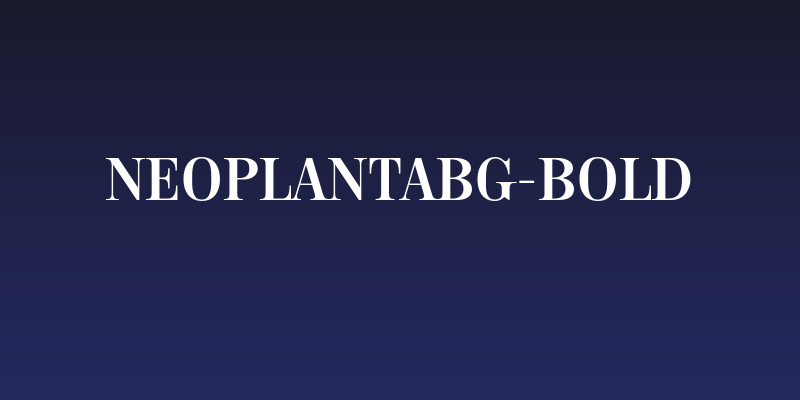 NeoplantaBG-Bold Social Header
