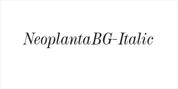 NeoplantaBG-Italic Logo