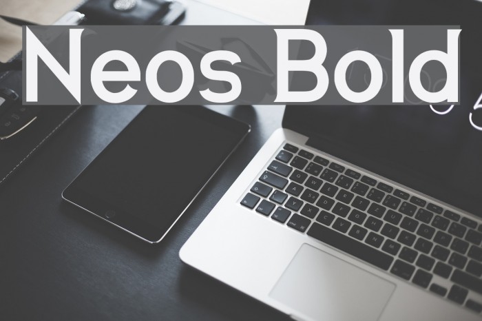 Neos Bold Font examples