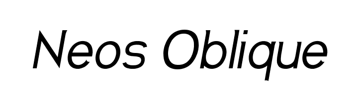 Neos Oblique  नि: शुल्क फ़ॉन्ट्स डाउनलोड