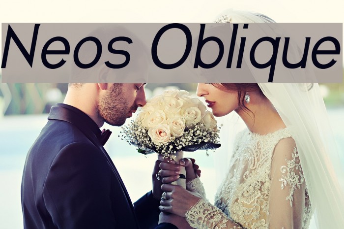 Neos Oblique Font examples