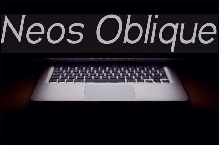 Neos Oblique Font examples