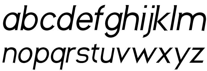Neos Oblique Font LOWERCASE
