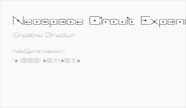 Neospace Circuit Expanded Business Card