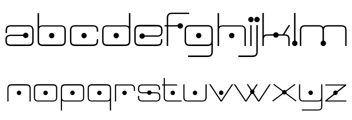 Neospace Circuit Expanded Font LOWERCASE