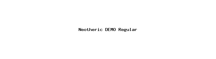 Neotheric DEMO Regular  नि: शुल्क फ़ॉन्ट्स डाउनलोड