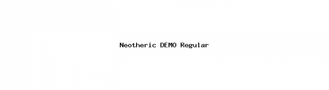 Neotheric DEMO Regular  Free Fonts Download