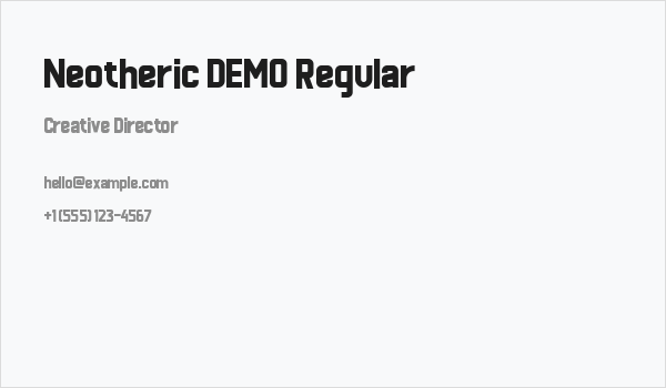 Neotheric DEMO Regular Business Card