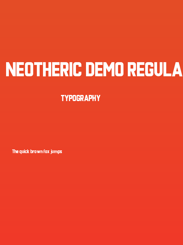 Neotheric DEMO Regular Poster