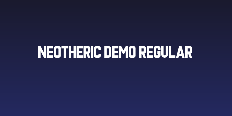 Neotheric DEMO Regular Social Header
