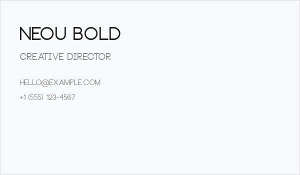 Neou Bold Business Card