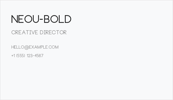Neou-Bold Business Card
