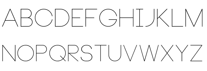 Neou-Thin Font LOWERCASE