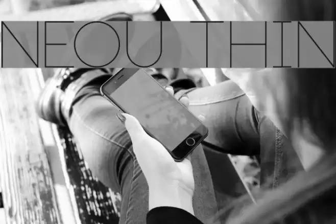 Neou Thin Font examples