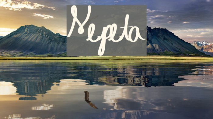 Nepeta Font examples