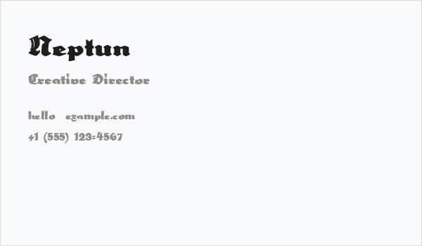 Neptun Business Card