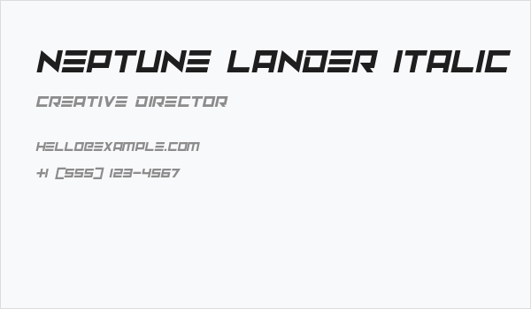 Neptune Lander Italic Business Card